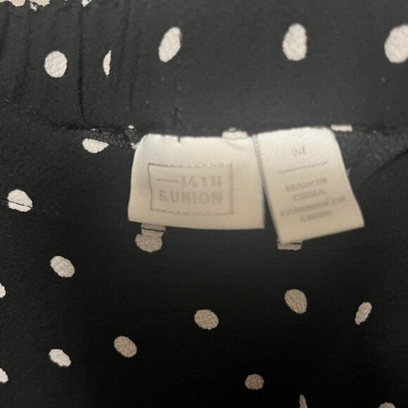 14th & Union Midi asymetrical polka dot skirt size M - Picture 4 of 4